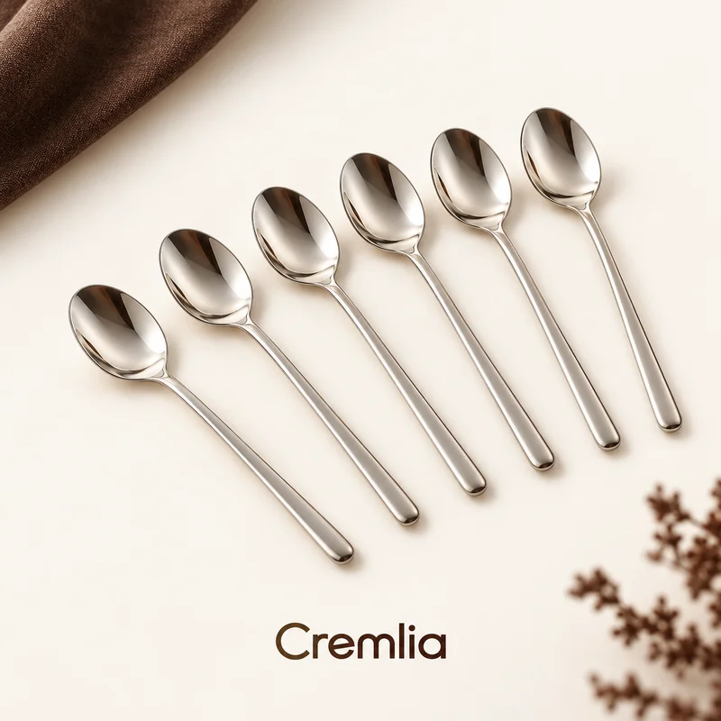Kit de seis colherinhas para espresso com a identidade Cremlia